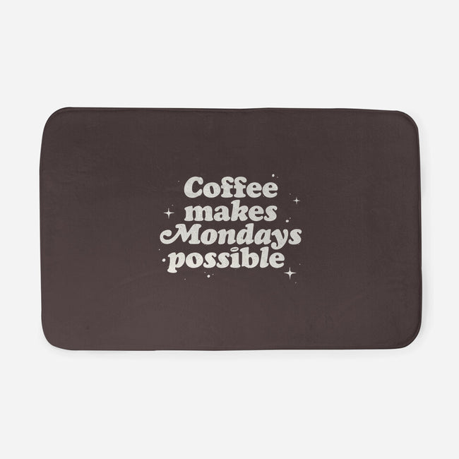 Coffee Makes Mondays Possible-none memory foam bath mat-zawitees