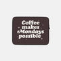 Coffee Makes Mondays Possible-none zippered laptop sleeve-zawitees