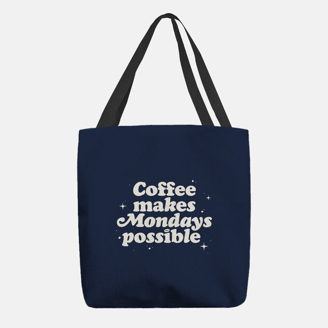 Coffee Makes Mondays Possible-none basic tote-zawitees