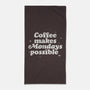 Coffee Makes Mondays Possible-none beach towel-zawitees