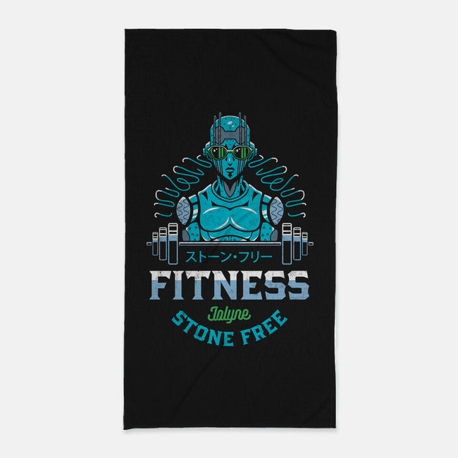 Stone Free Fitness-none beach towel-Logozaste