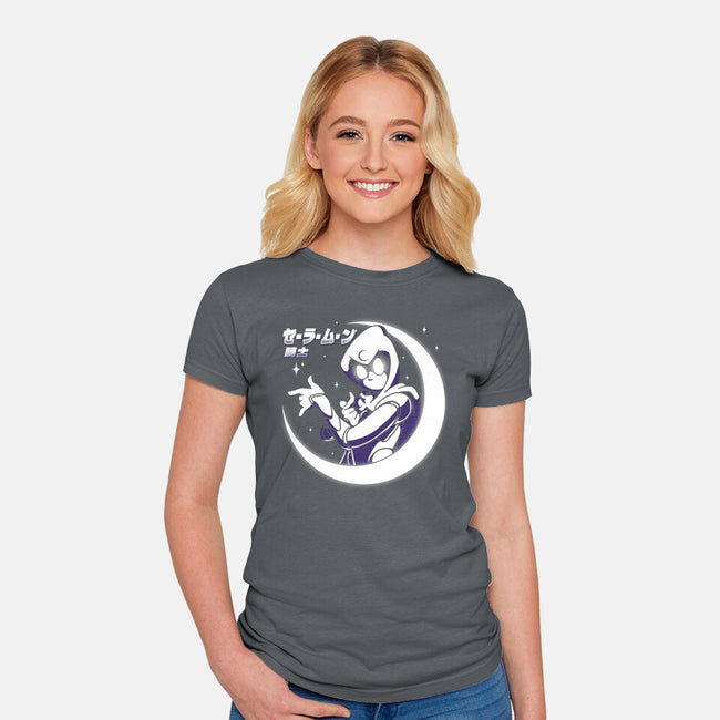 Sailor Moon Knight-womens fitted tee-estudiofitas
