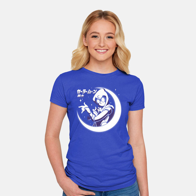 Sailor Moon Knight-womens fitted tee-estudiofitas