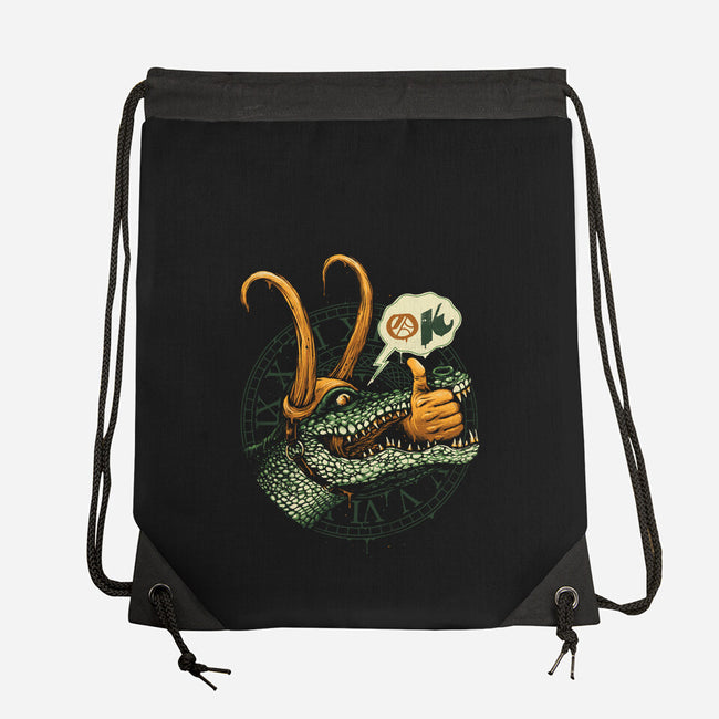 No Hand No Problem-none drawstring bag-glitchygorilla