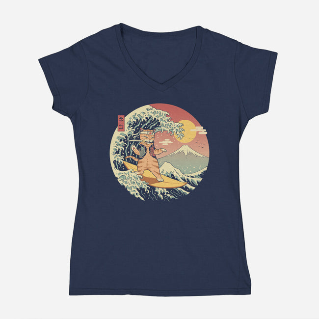 Catana Wave-womens v-neck tee-vp021