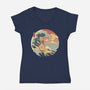 Catana Wave-womens v-neck tee-vp021