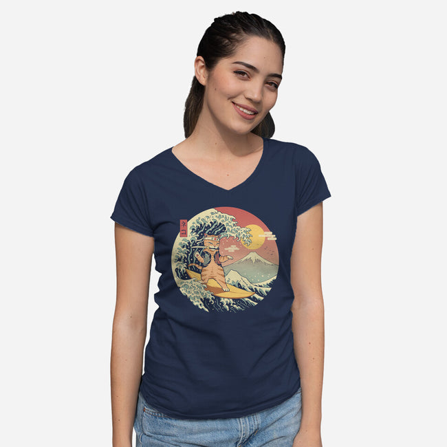 Catana Wave-womens v-neck tee-vp021