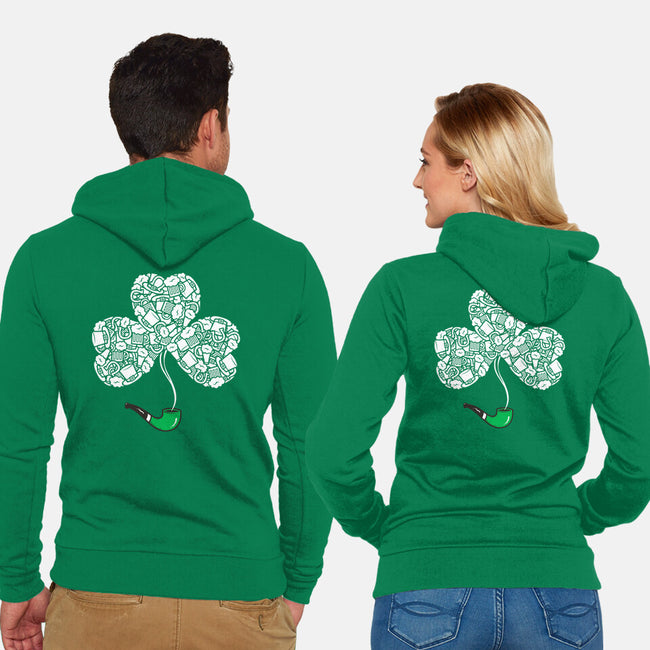 St. Patrick's Pipe-unisex zip-up sweatshirt-krisren28