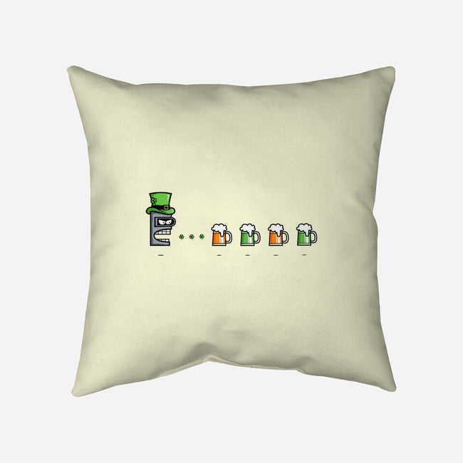 St. Patty's Robot-none removable cover throw pillow-krisren28