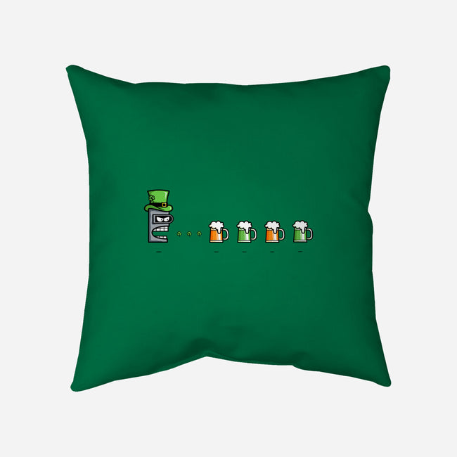 St. Patty's Robot-none removable cover throw pillow-krisren28