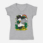 St. Purrty's Day-womens v-neck tee-krisren28