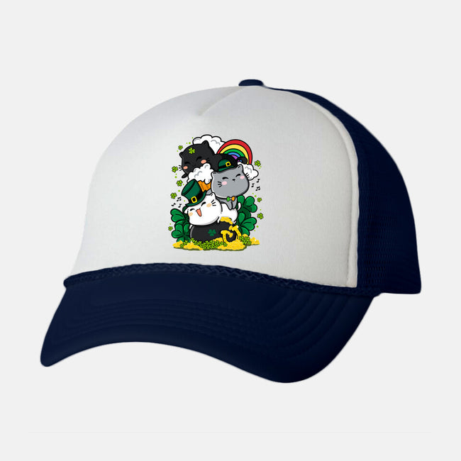 St. Purrty's Day-unisex trucker hat-krisren28