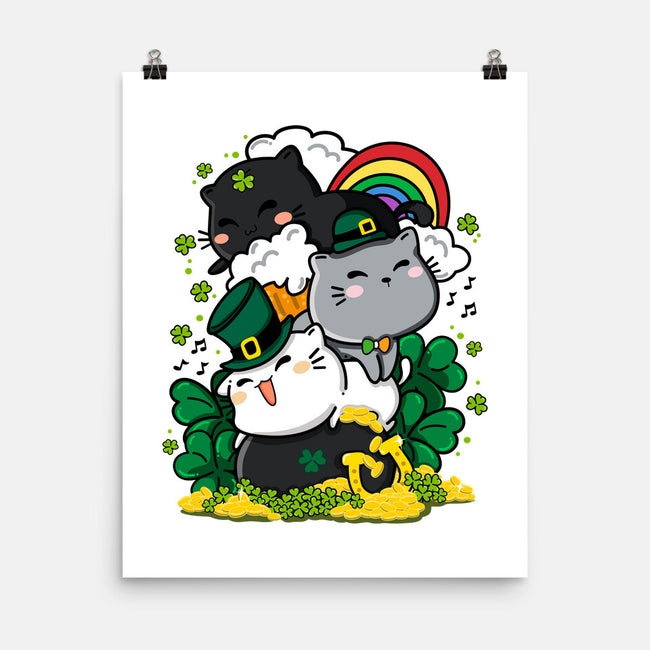 St. Purrty's Day-none matte poster-krisren28