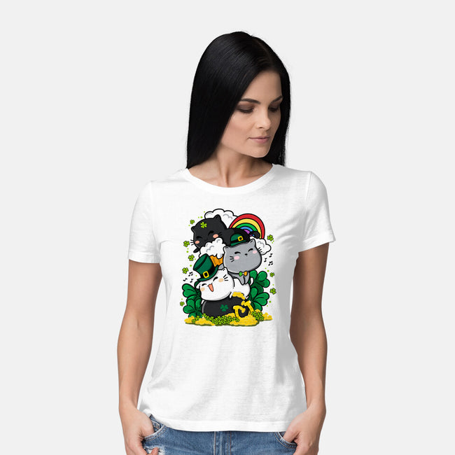 St. Purrty's Day-womens basic tee-krisren28