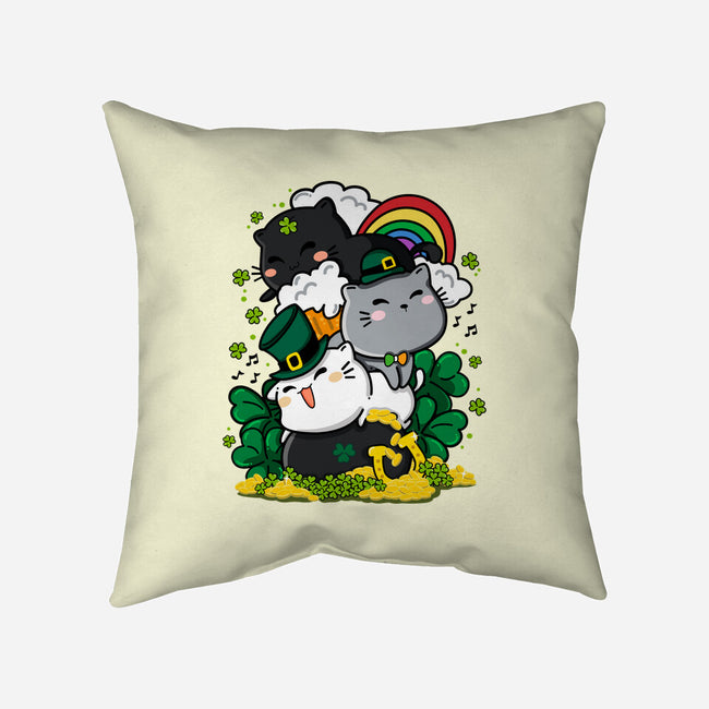 St. Purrty's Day-none removable cover w insert throw pillow-krisren28