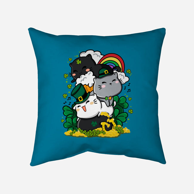 St. Purrty's Day-none removable cover w insert throw pillow-krisren28