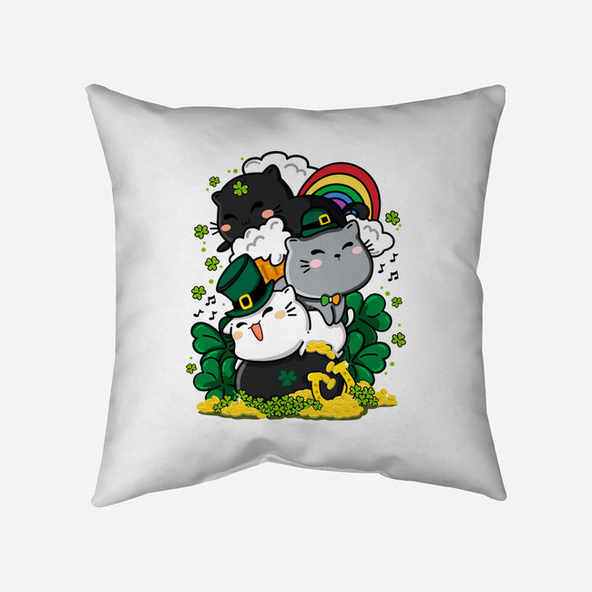 St. Purrty's Day-none removable cover throw pillow-krisren28