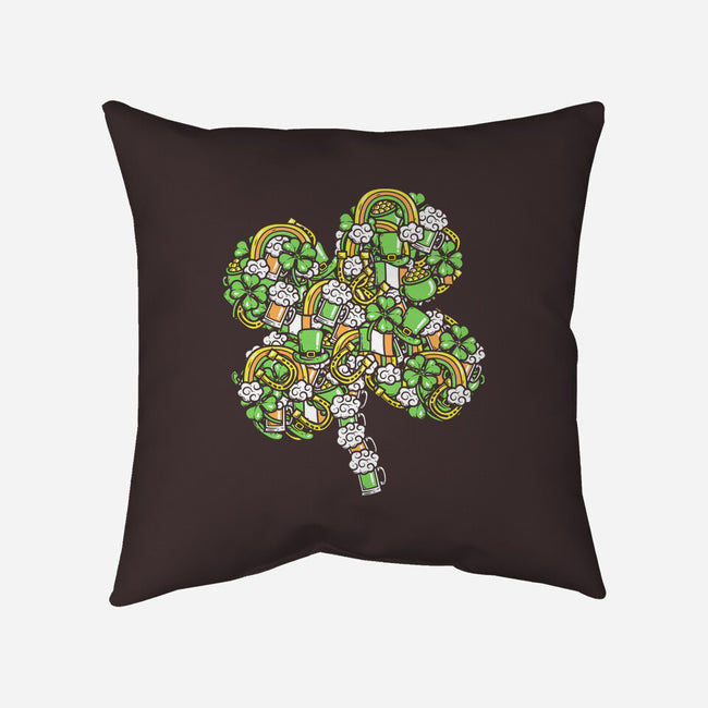 St. Patty's Doodle-none removable cover w insert throw pillow-krisren28