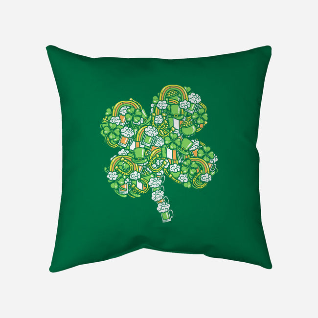 St. Patty's Doodle-none removable cover w insert throw pillow-krisren28