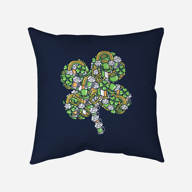 St. Patty's Doodle-none removable cover throw pillow-krisren28
