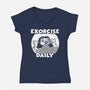 Exorcise Daily-womens v-neck tee-Paul Simic