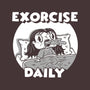 Exorcise Daily-none removable cover throw pillow-Paul Simic