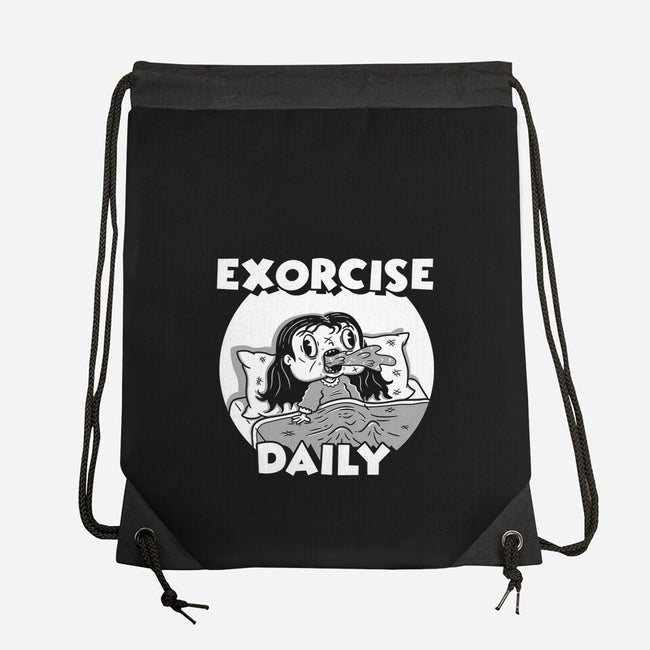 Exorcise Daily-none drawstring bag-Paul Simic