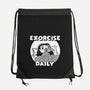Exorcise Daily-none drawstring bag-Paul Simic