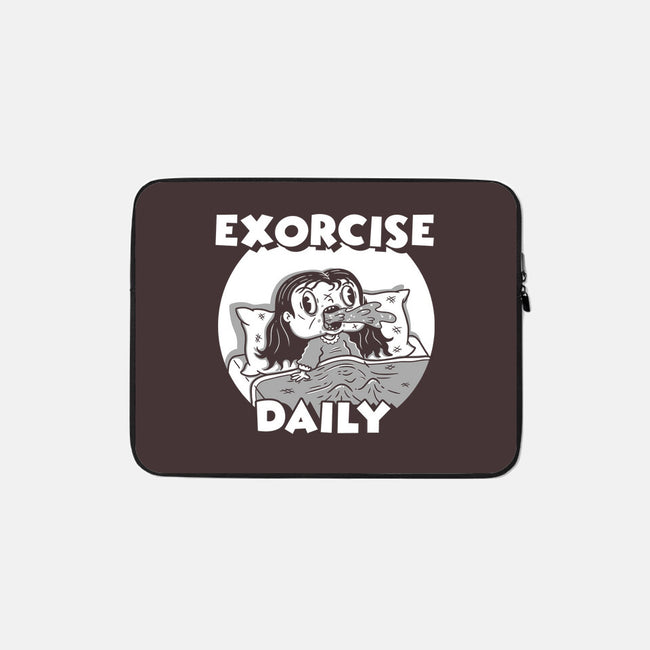 Exorcise Daily-none zippered laptop sleeve-Paul Simic