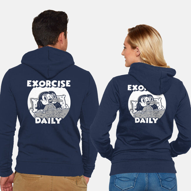 Exorcise Daily-unisex zip-up sweatshirt-Paul Simic