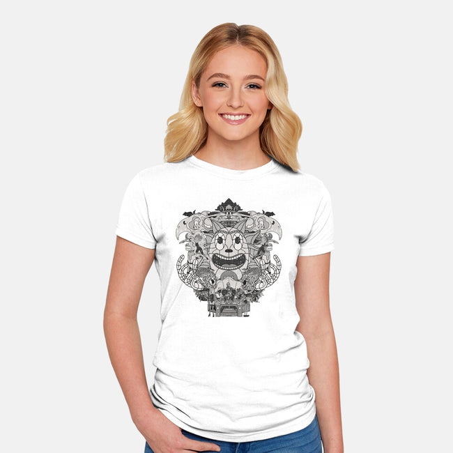 Cartoon Rick-womens fitted tee-Zody