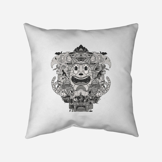 Cartoon Rick-none removable cover w insert throw pillow-Zody