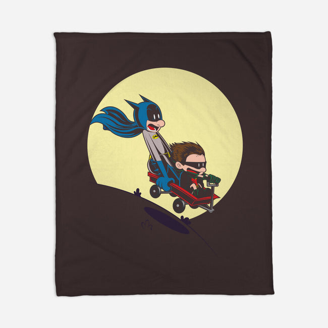 Scaredy Bat-none fleece blanket-Kladenko