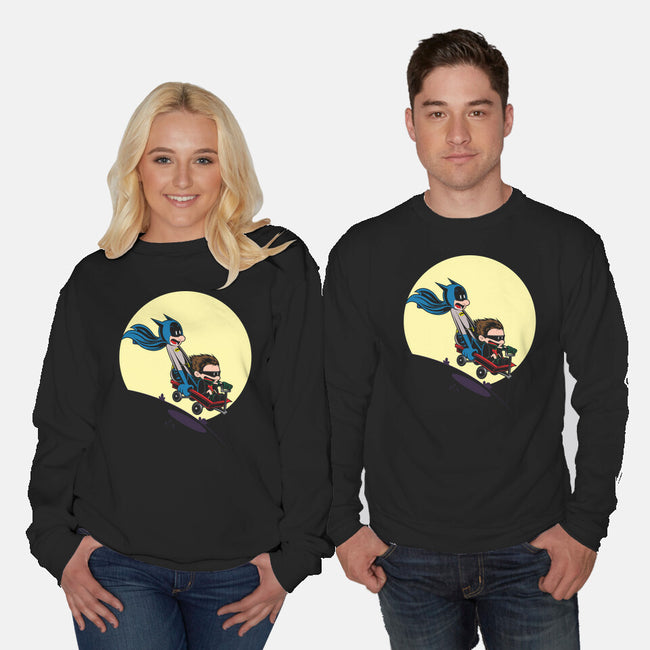 Scaredy Bat-unisex crew neck sweatshirt-Kladenko