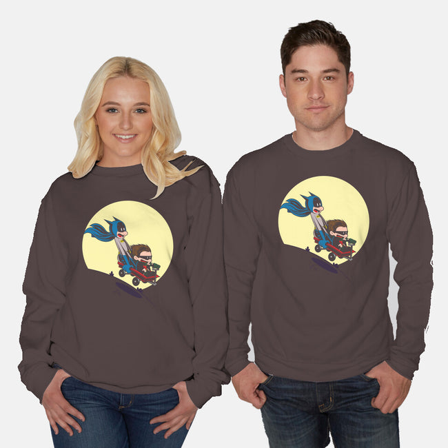 Scaredy Bat-unisex crew neck sweatshirt-Kladenko