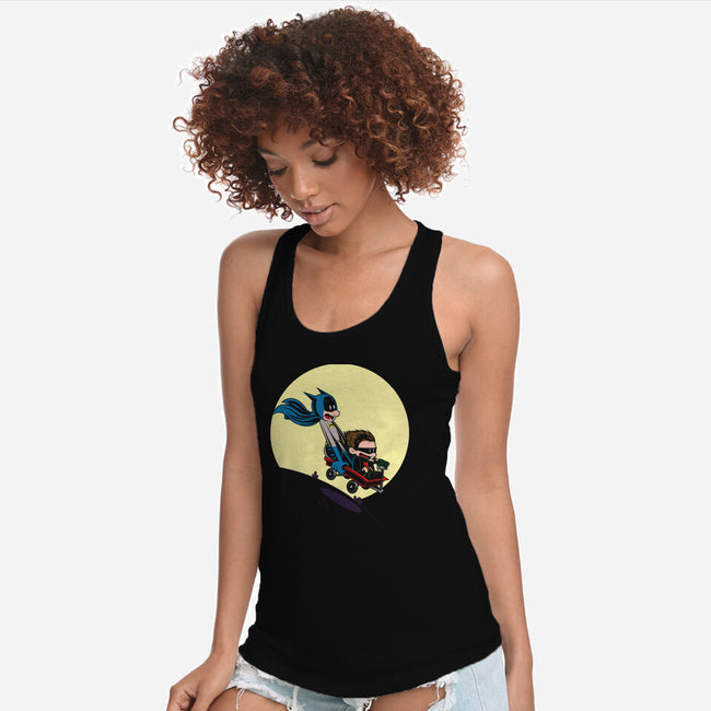 Scaredy Bat-womens racerback tank-Kladenko