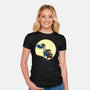 Scaredy Bat-womens fitted tee-Kladenko
