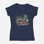 Big Trouble In San Fran-womens v-neck tee-goodidearyan