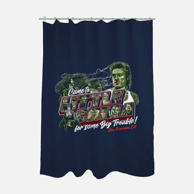 Big Trouble In San Fran-none polyester shower curtain-goodidearyan