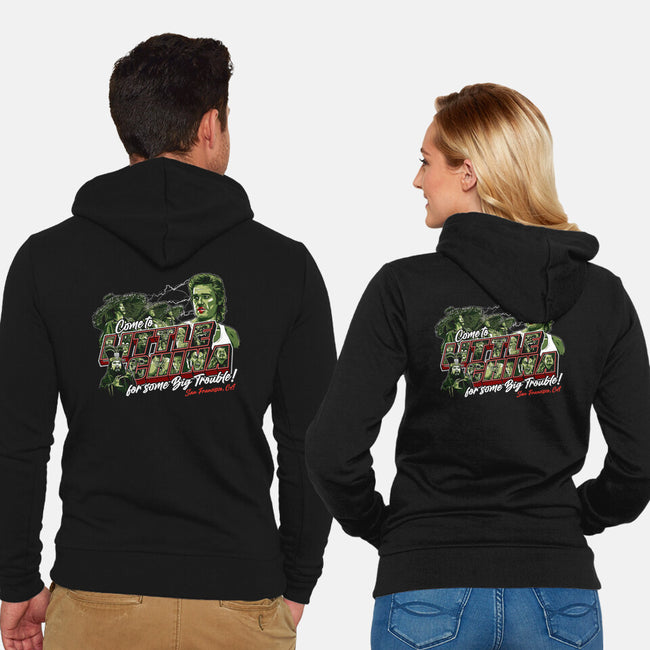 Big Trouble In San Fran-unisex zip-up sweatshirt-goodidearyan