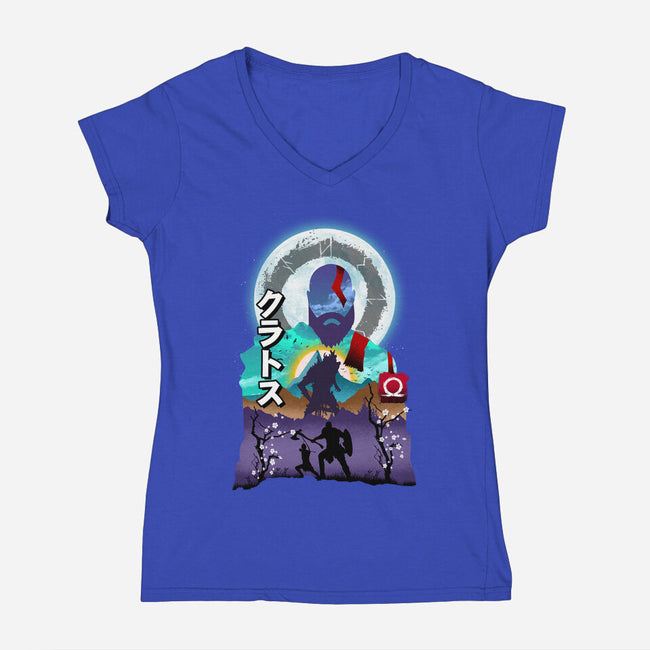 Battle Begin-womens v-neck tee-hirolabs