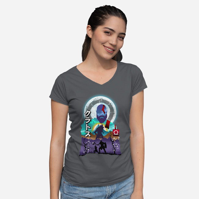 Battle Begin-womens v-neck tee-hirolabs