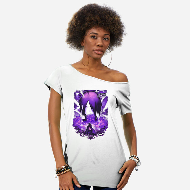 Rinne Sharingan-womens off shoulder tee-hypertwenty