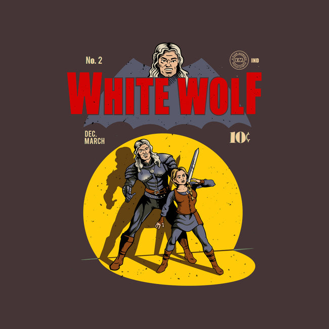 White Wolf Comic-none stretched canvas-daobiwan