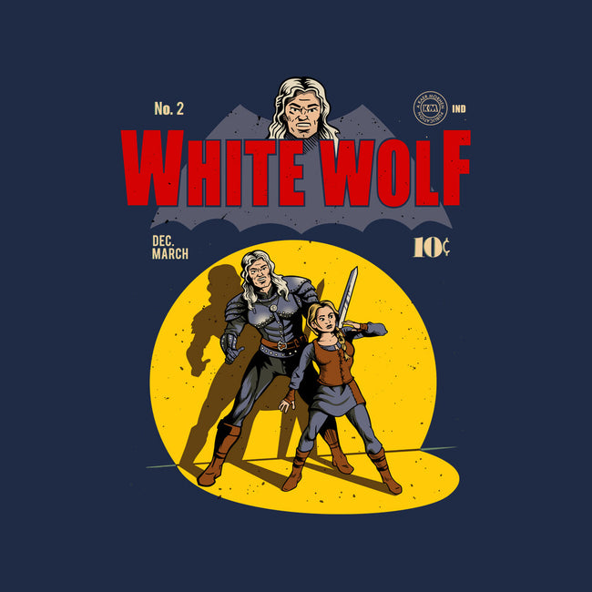 White Wolf Comic-none removable cover throw pillow-daobiwan