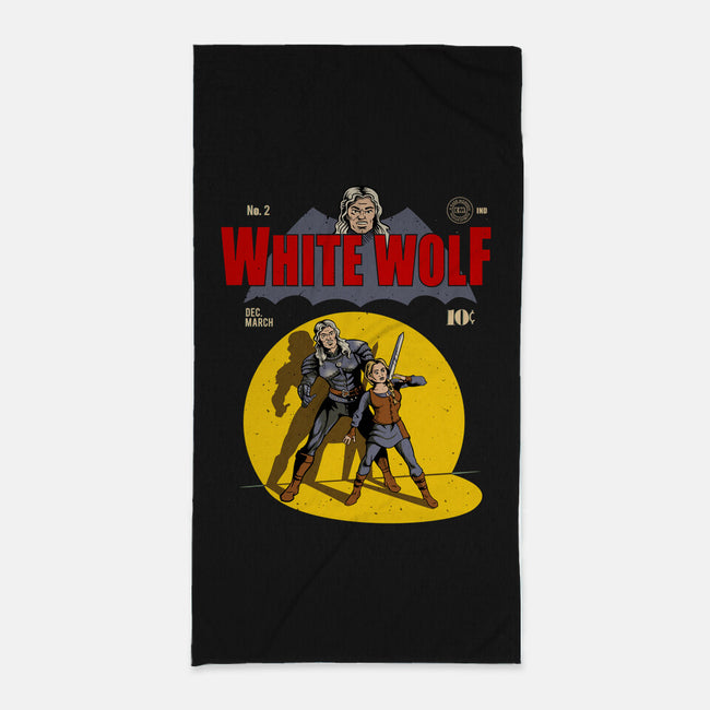 White Wolf Comic-none beach towel-daobiwan