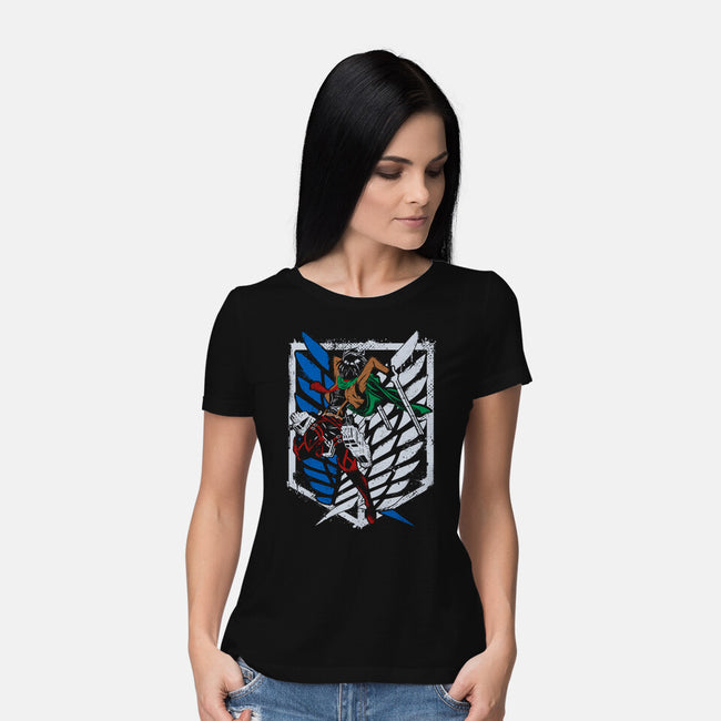 Mikasa Fighting-womens basic tee-Rogelio