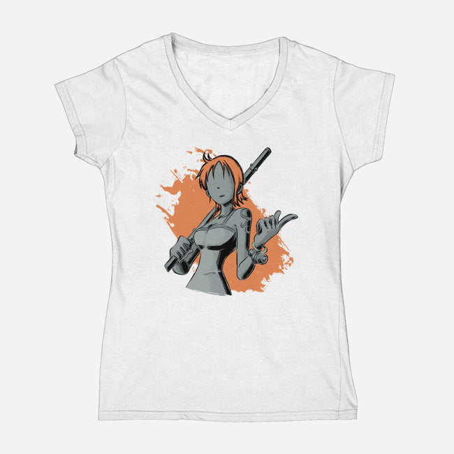 Dark Nami-womens v-neck tee-xMorfina