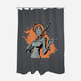 Dark Nami-none polyester shower curtain-xMorfina