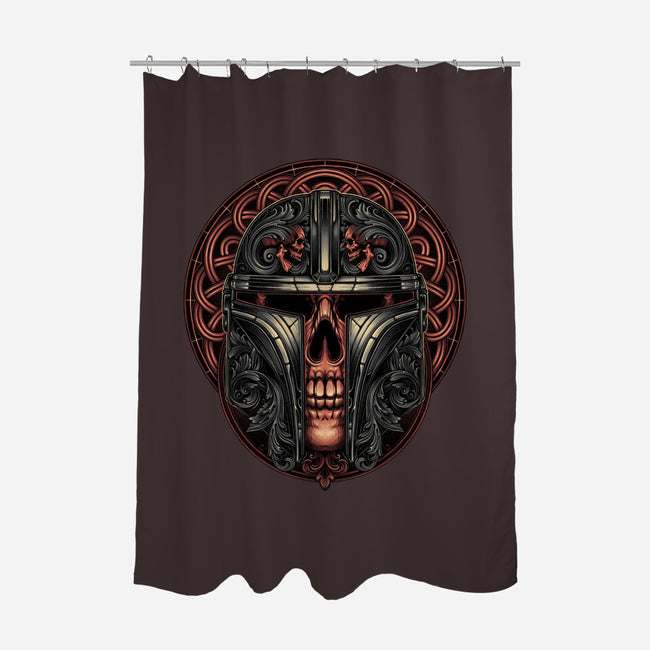 The Orphaned Warrior-none polyester shower curtain-glitchygorilla